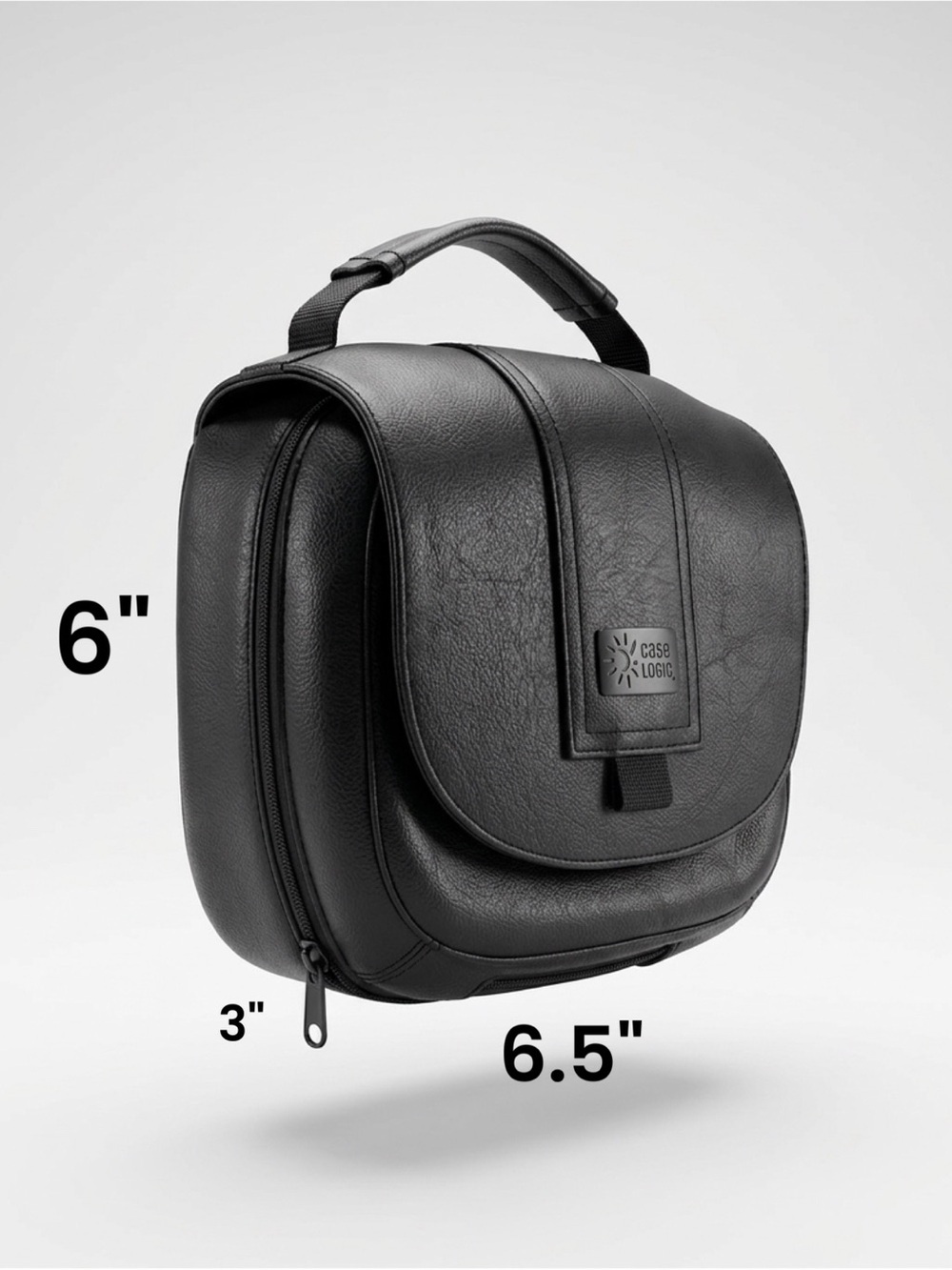 Black Leatherette Compact Men’s Carry Bag | Belt bag |